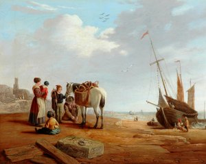 Italiensk kystscene af Clarkson Frederick Stanfield